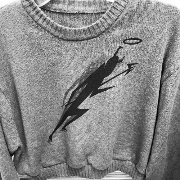 Holy Sinner Brand Custom Crop top sweater - Picture 1 of 2